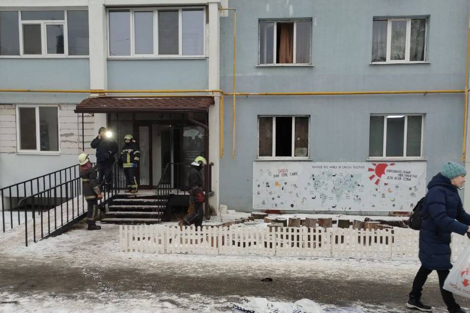 В Харькове горел частный центр раннего развития (ФОТО)