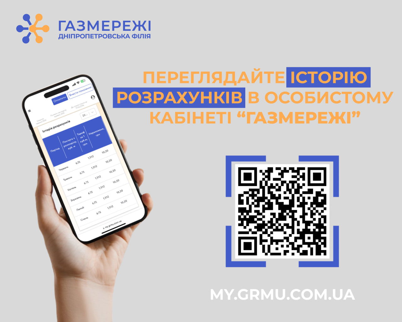 Історія оплат за розподіл в особистому кабінеті: зручна функція для клієнтів Дніпропетровської філії «Газмережі»