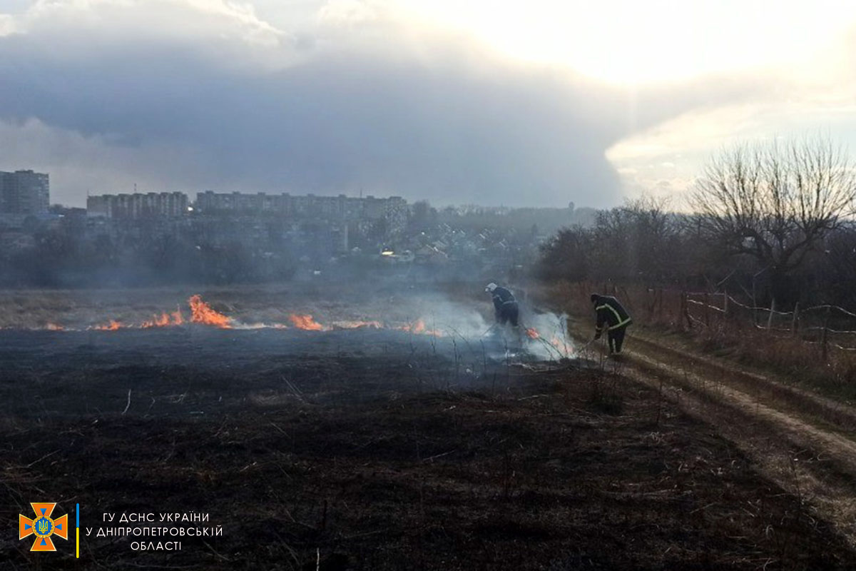 Мешканці Дніпропетровщини продовжують ігнорувати заклики рятувальників та палять сухостій 