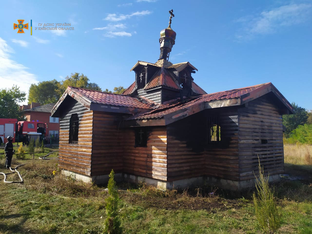 На Киевщине загорелся молитвенный дом