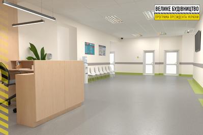 После реконструкции приемное отделение Никопольской городской больницы № 4 станет просторным, комфортным и современным