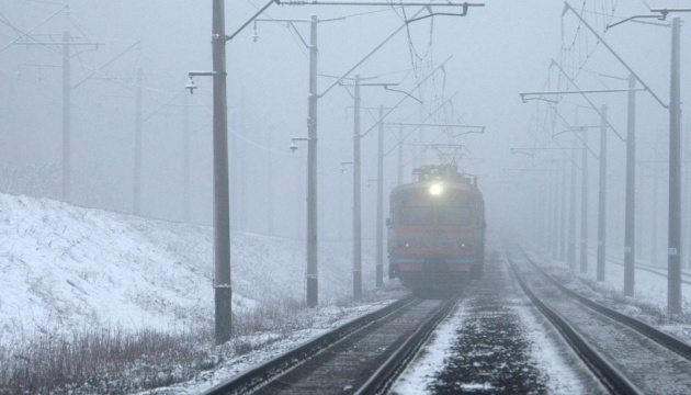 В Украине из-за снегопадов задерживаются рейсы поездов