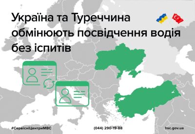 Між Україною та Туреччиною набула чинності Угода про взаємне визнання та обмін національних посвідчень водія