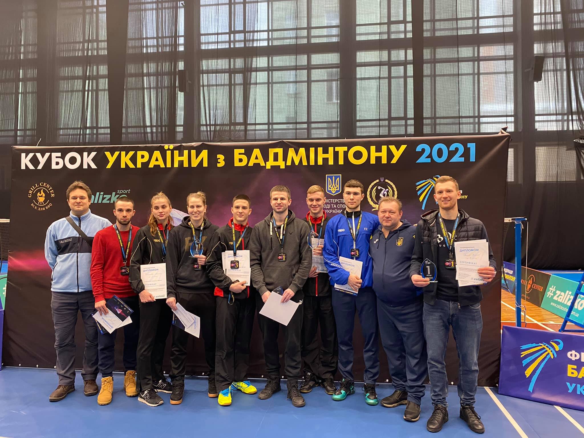 Спортсмены Днепропетровщины завоевали 14 медалей на Кубке Украины по бадминтону