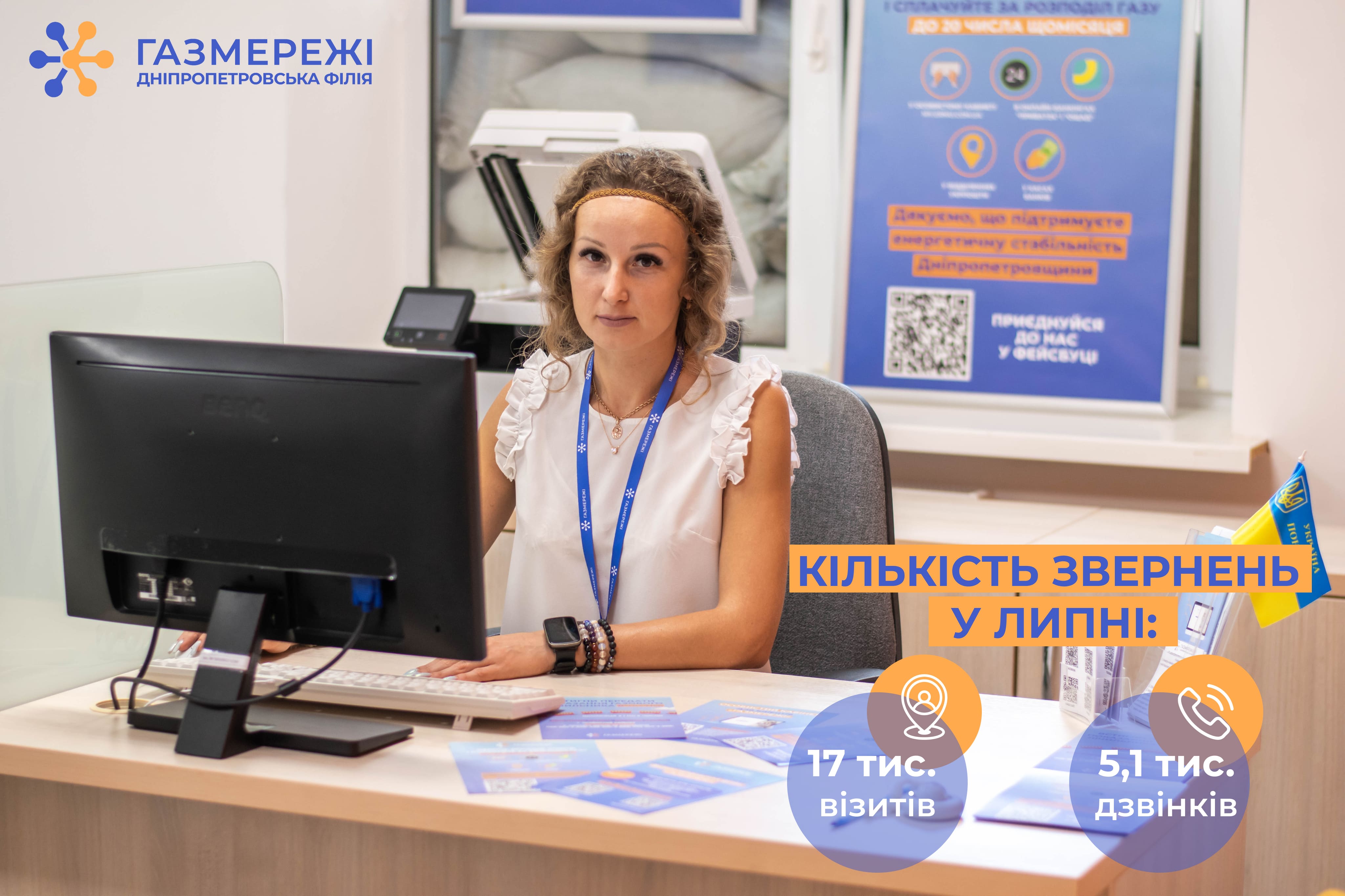 У липні Дніпропетровська філія «Газмережі» надала понад 22 тис. консультацій споживачам газу області