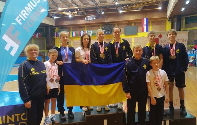 Дніпровські спортсмени – переможці та призери міжнародного юнацького турніру з бадмінтону «10th LI-NING Zagreb Youth Open»