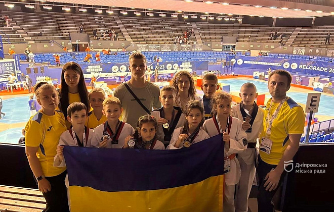 Спортсмени з Дніпра вибороли 3 медалі на Чемпіонаті Європи з тхеквондо серед дітей