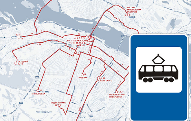 Трамвай №1 тимчасово змінить маршрут. Схема об’їзду. Причини
