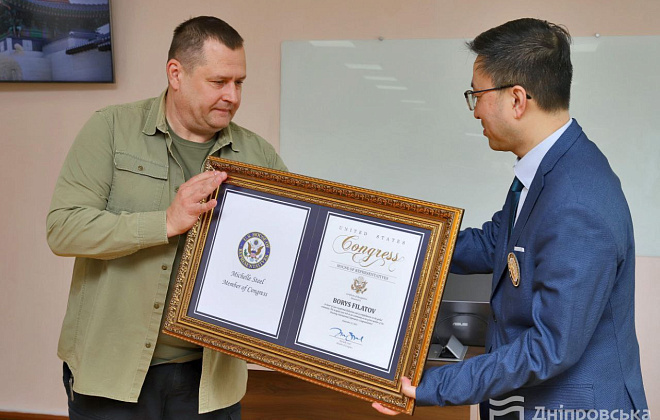 За розвиток Україно-американо-корейської дружби: мер Філатов отримав відзнаку від Палати представників Конгресу США