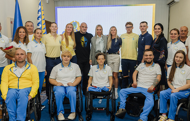 На Дніпропетровщині урочисто привітали з поверненням додому олімпійців і паралімпійців