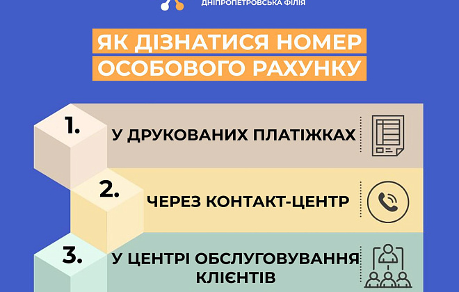 Дніпропетровська філія «Газмережі» нагадує, як дізнатися номер особового рахунку за розподіл газу