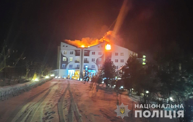 По факту пожара в загородной Винницкой гостинице полиция начала уголовное производство