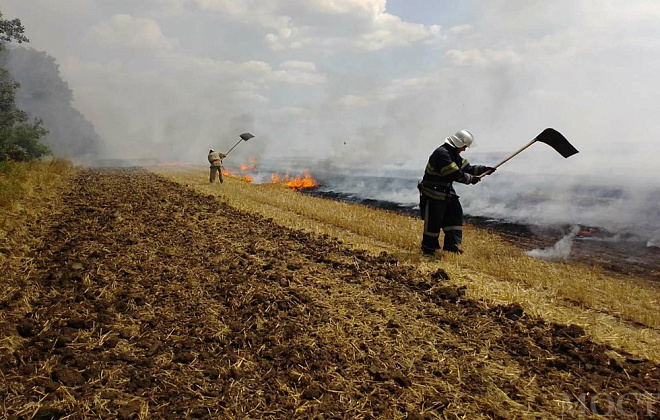 На Днепропетровщине сгорело 2 га стерни (ФОТО)