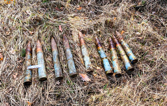 На Черкащине спасатели обнаружили 9 артиллерийских снарядов времен Второй мировой