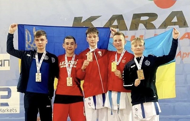Дніпровські каратисти здобули три медалі на етапі юнацької премʼєр-ліги Karate 1 Youth League Limmasol 2022