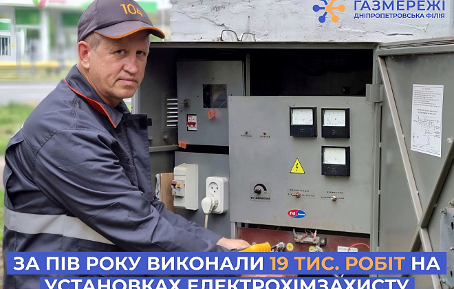 З початку року газовики Дніпропетровщини виконали 19 тис. робіт на установках електрохімзахисту