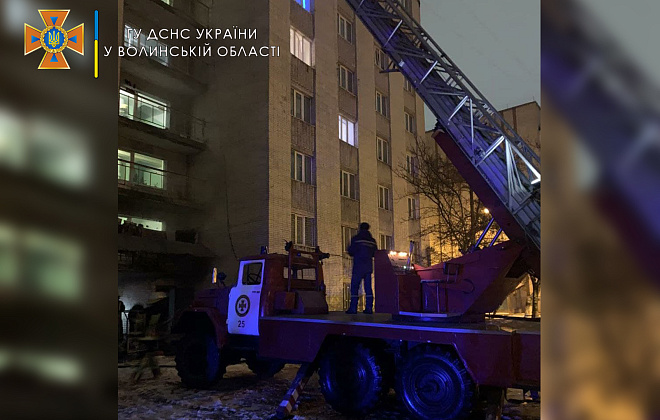 В Луцке ночью горело общежитие ВУЗа: три спасенных жизни и 76 эвакуированных студентов